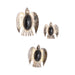 Three Onyx Bird Pins, Jewelry, Brooch, Southwest