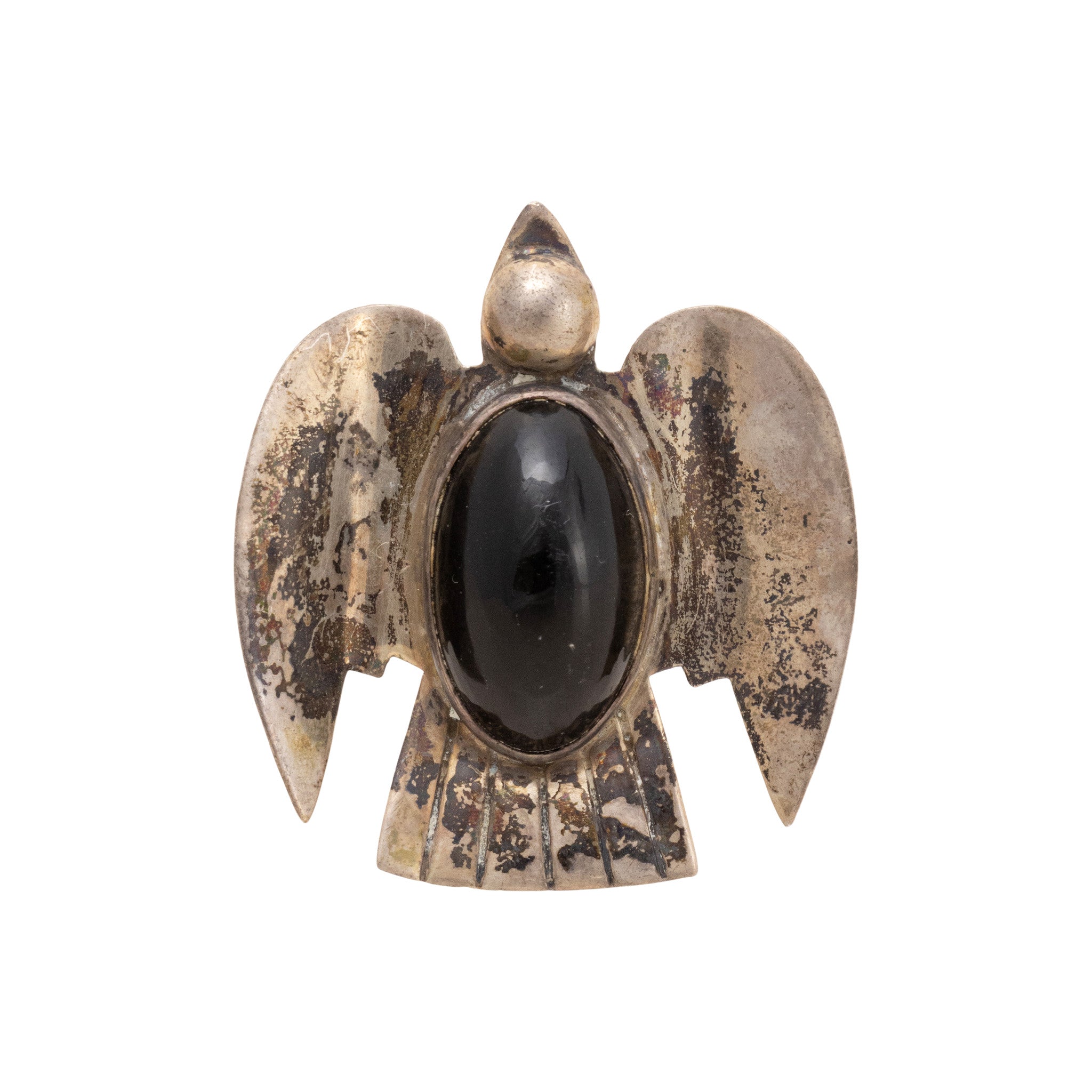 Three Onyx Bird Pins