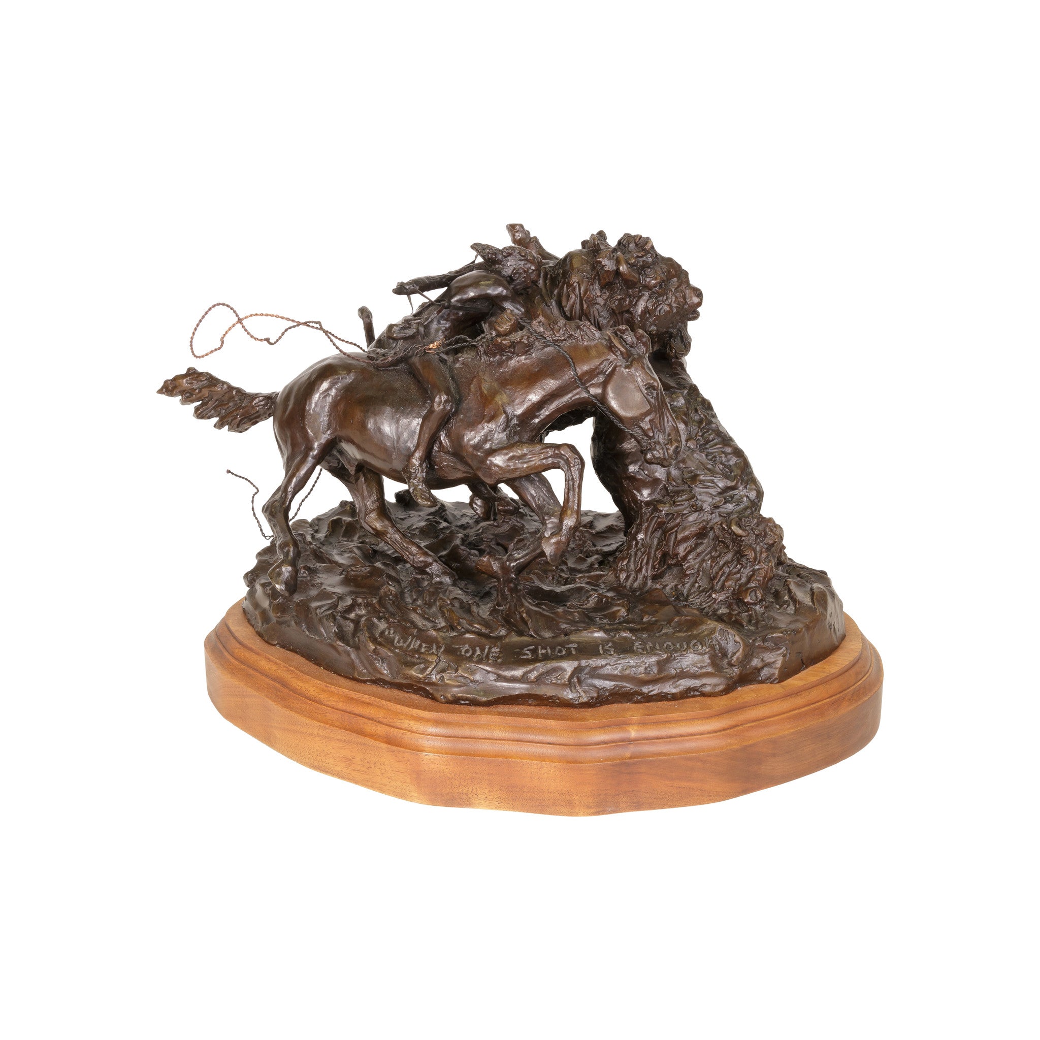 "When One Shot is Enough" Bronze by Robert Scriver