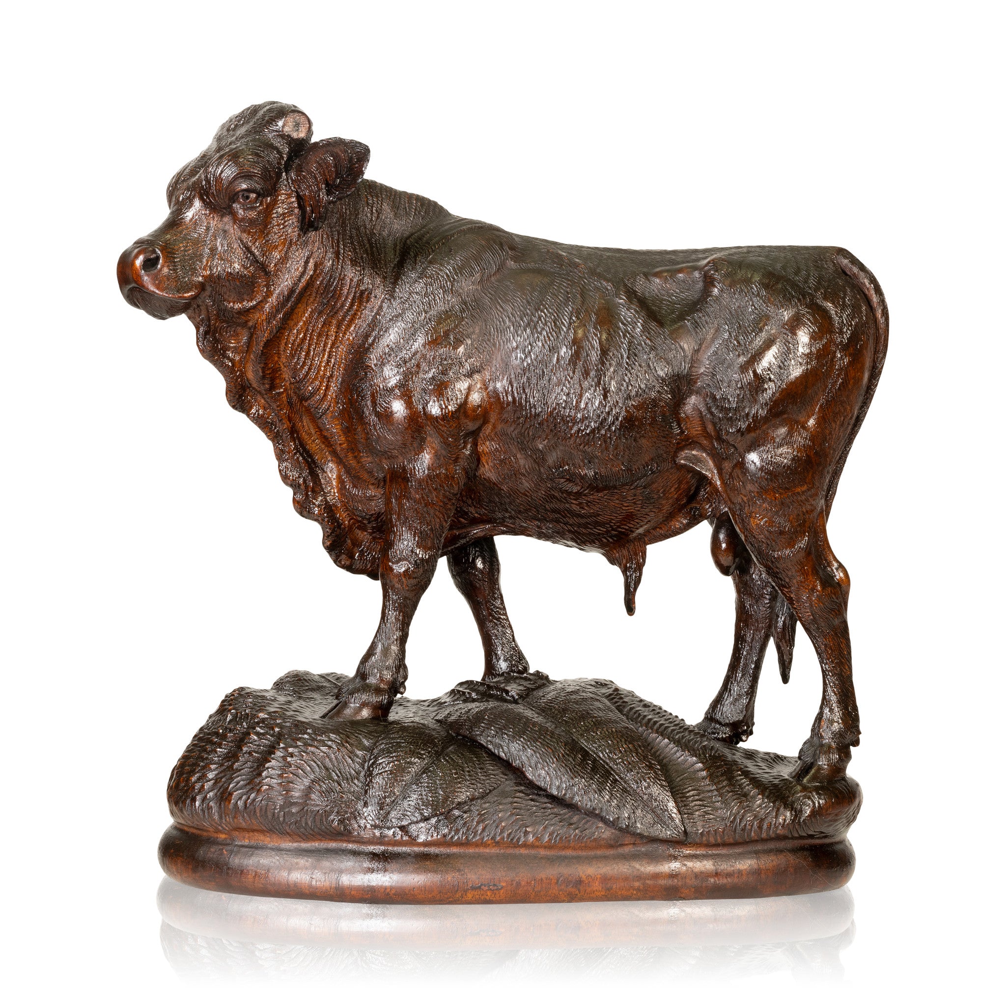 Black Forest Bull Carving, Furnishings, Black Forest, Figure