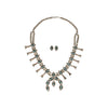 Navajo Turquoise Squash Blossom, Jewelry, Set, Native
