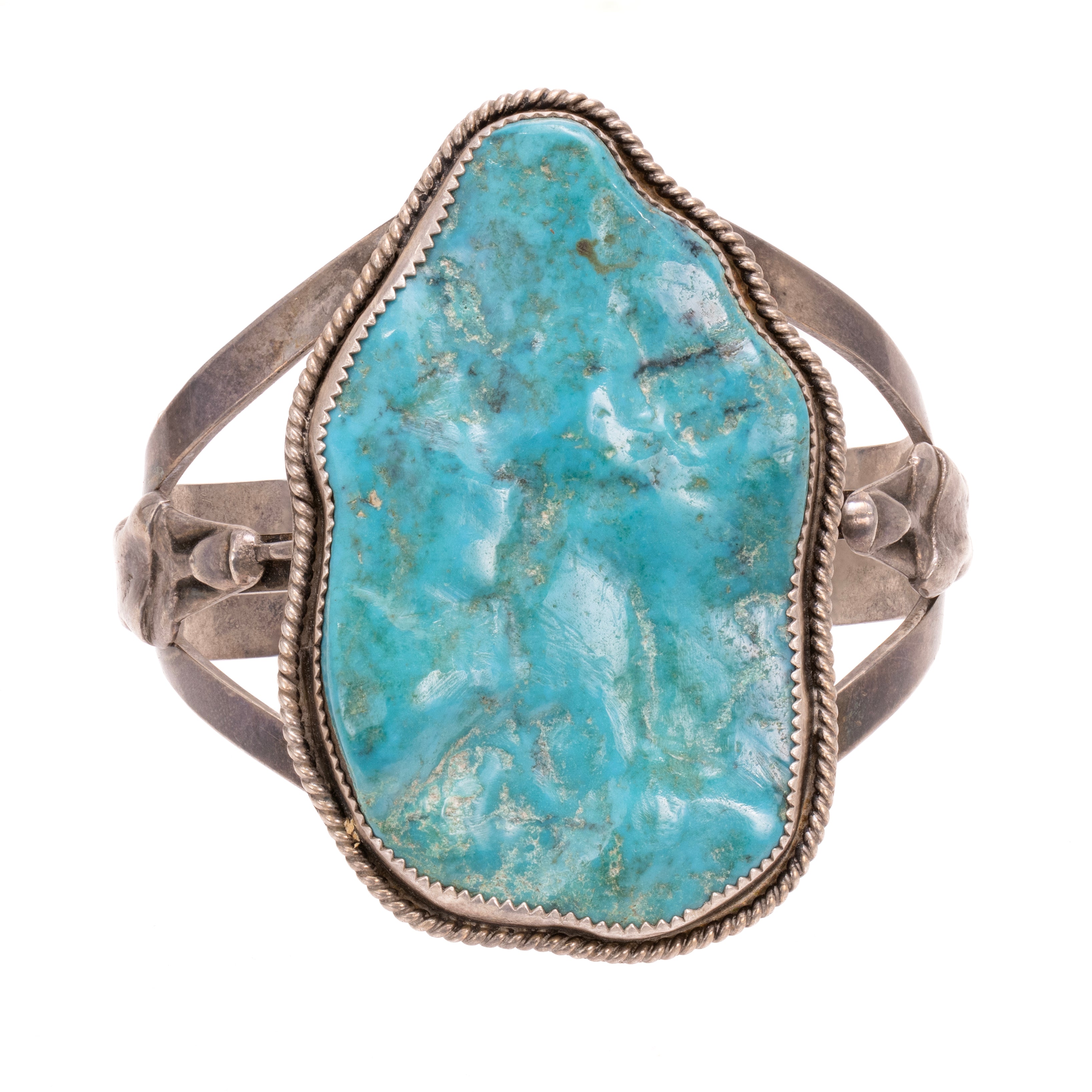 Native Turquoise and Silver Bracelet, Jewelry, Bracelet, Native