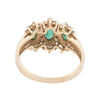 14k Gold Diamond and Emerald Ring