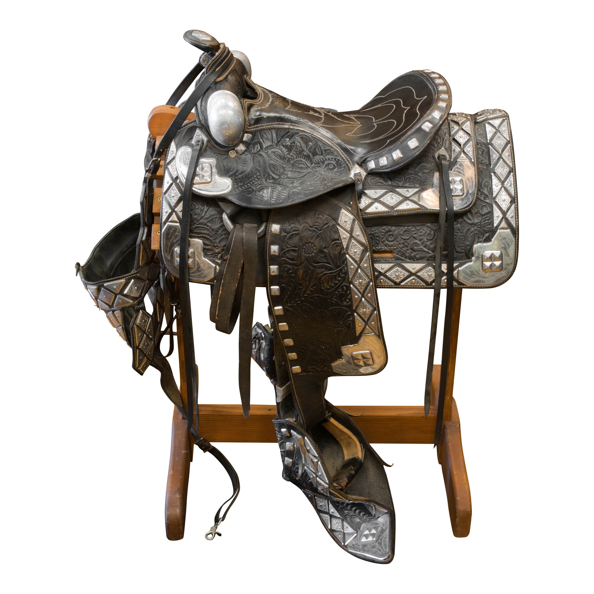 Black and Silver Parade Saddle, Western, Horse Gear, Saddle