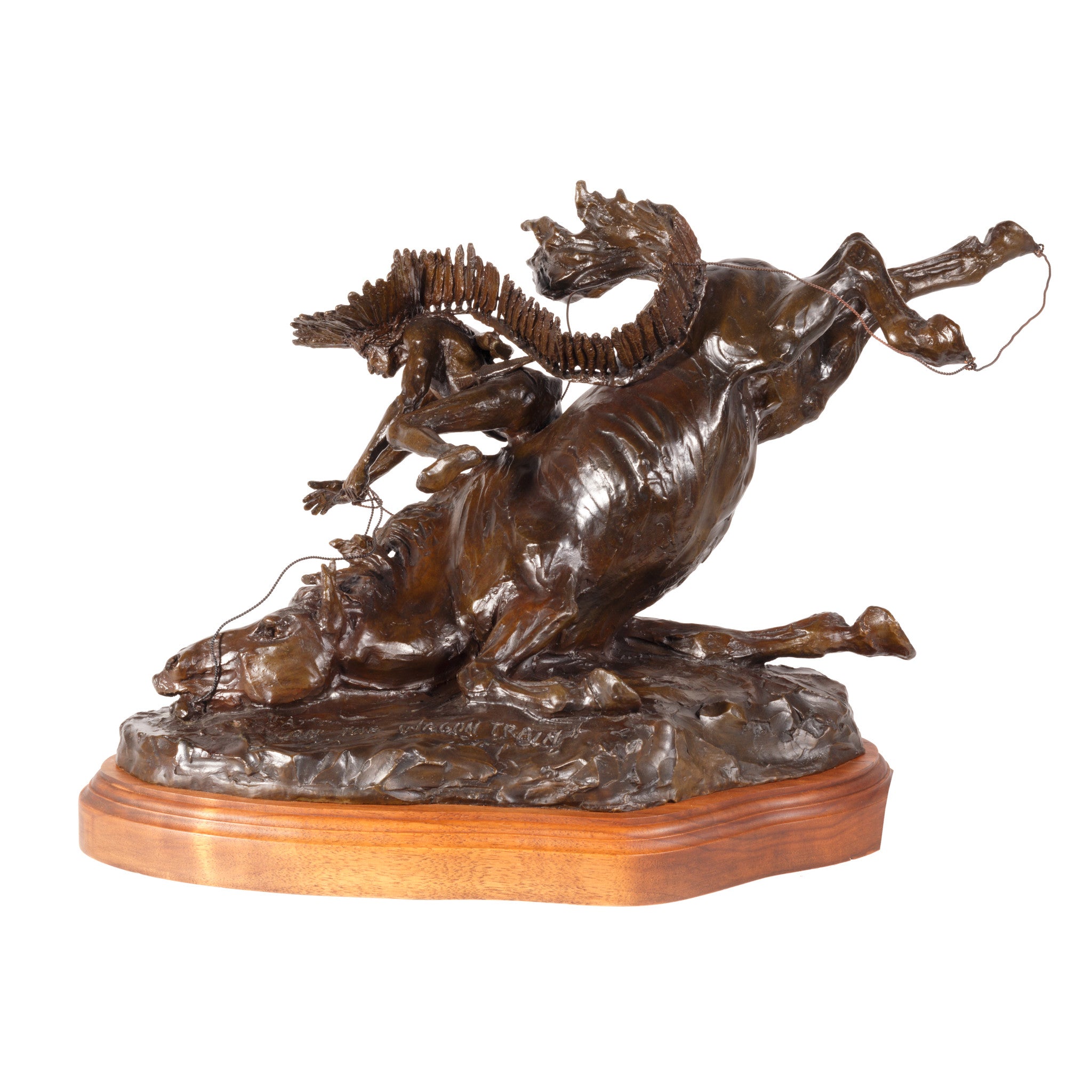 "Attack on the Wagon Train" bronze by Robert Scriver, Fine Art, Bronze, Limited