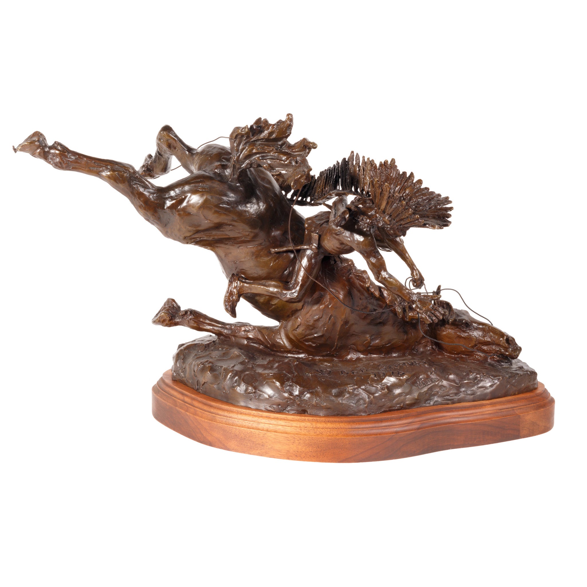 "Attack on the Wagon Train" bronze by Robert Scriver