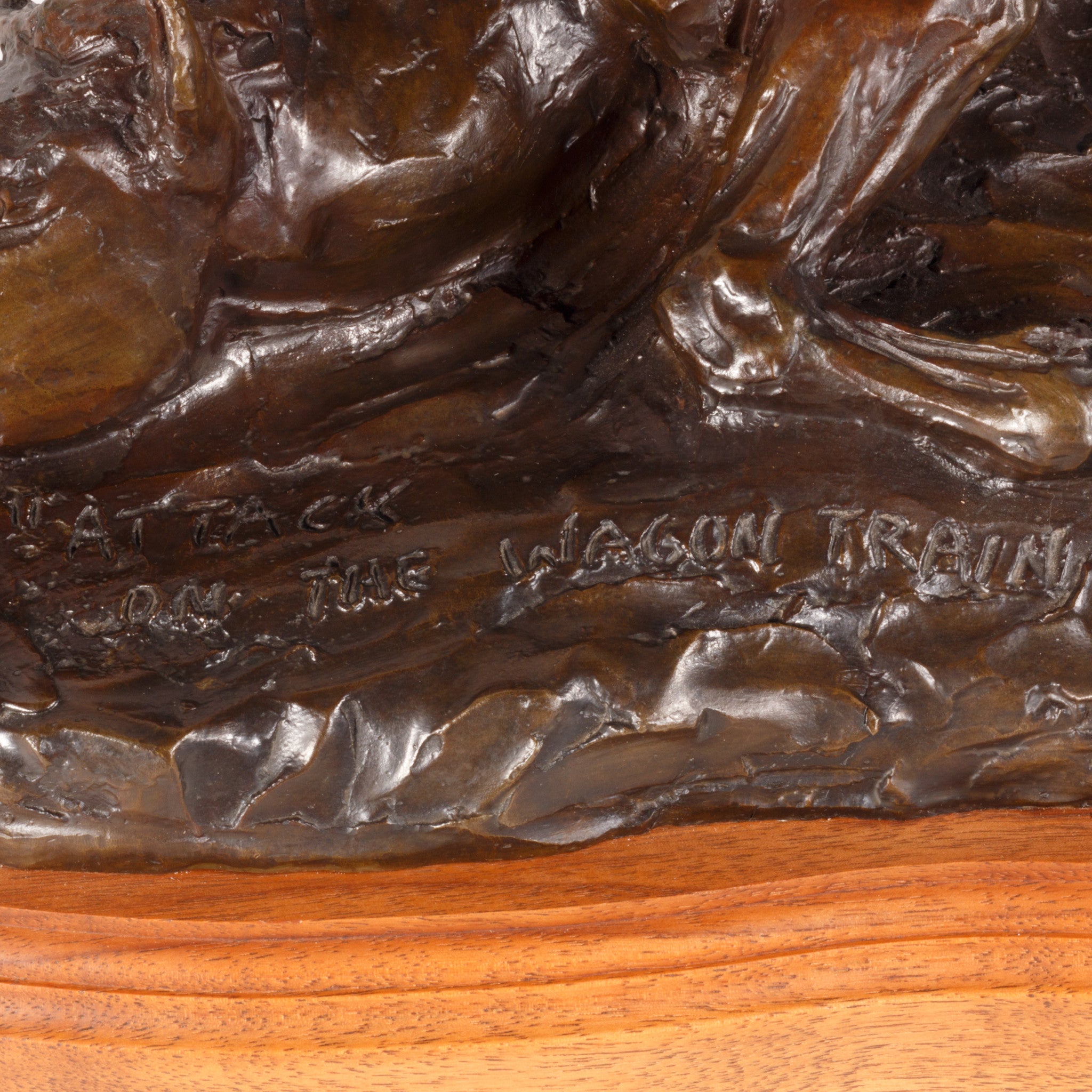 "Attack on the Wagon Train" bronze by Robert Scriver