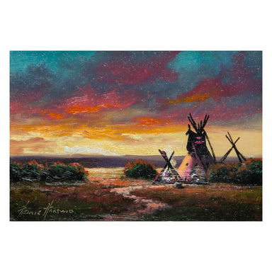 Prairie's Edge By Heinie Hartwig, Fine Art, Painting, Native American