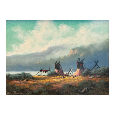 Below the Rockies By Heinie Hartwig, Fine Art, Painting, Native American