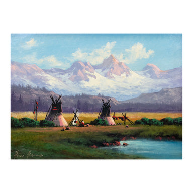 Colorado Home By Heinie Hartwig, Fine Art, Painting, Native American