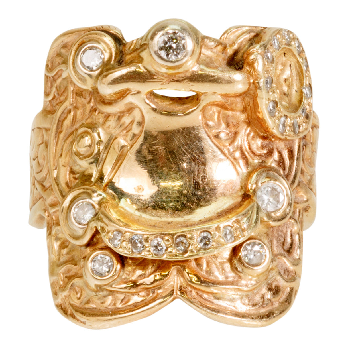 Custom Gold Saddle Ring