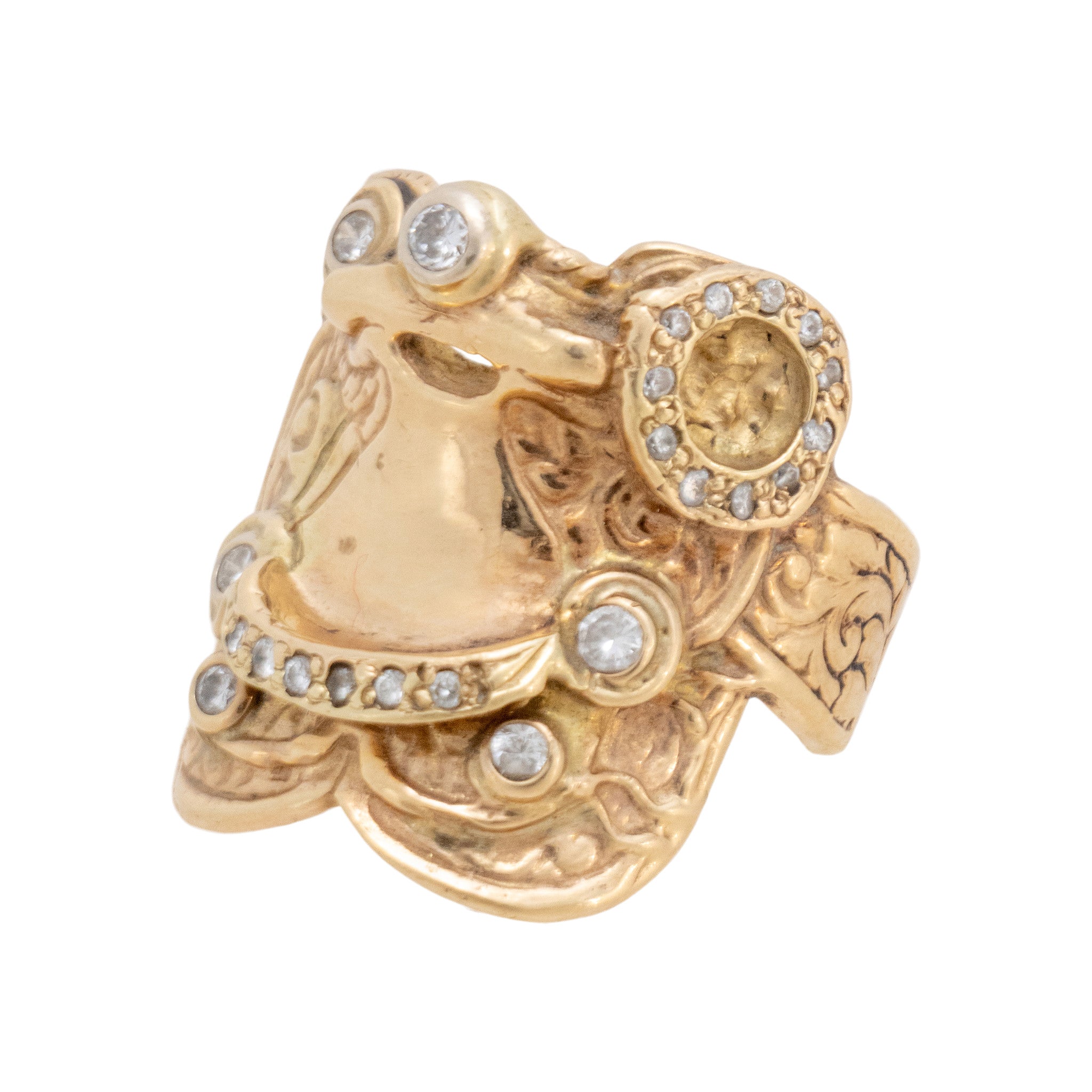 Custom Gold Saddle Ring