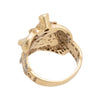 Custom Yellow Gold Saddle Ring