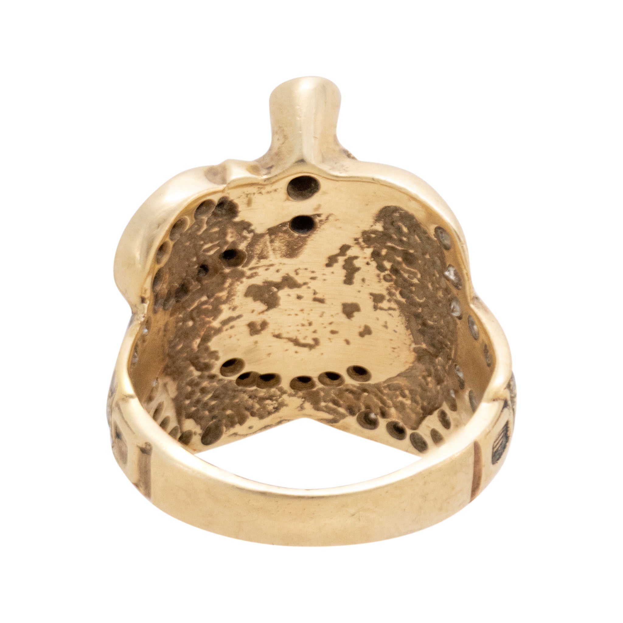 Custom Yellow Gold Saddle Ring