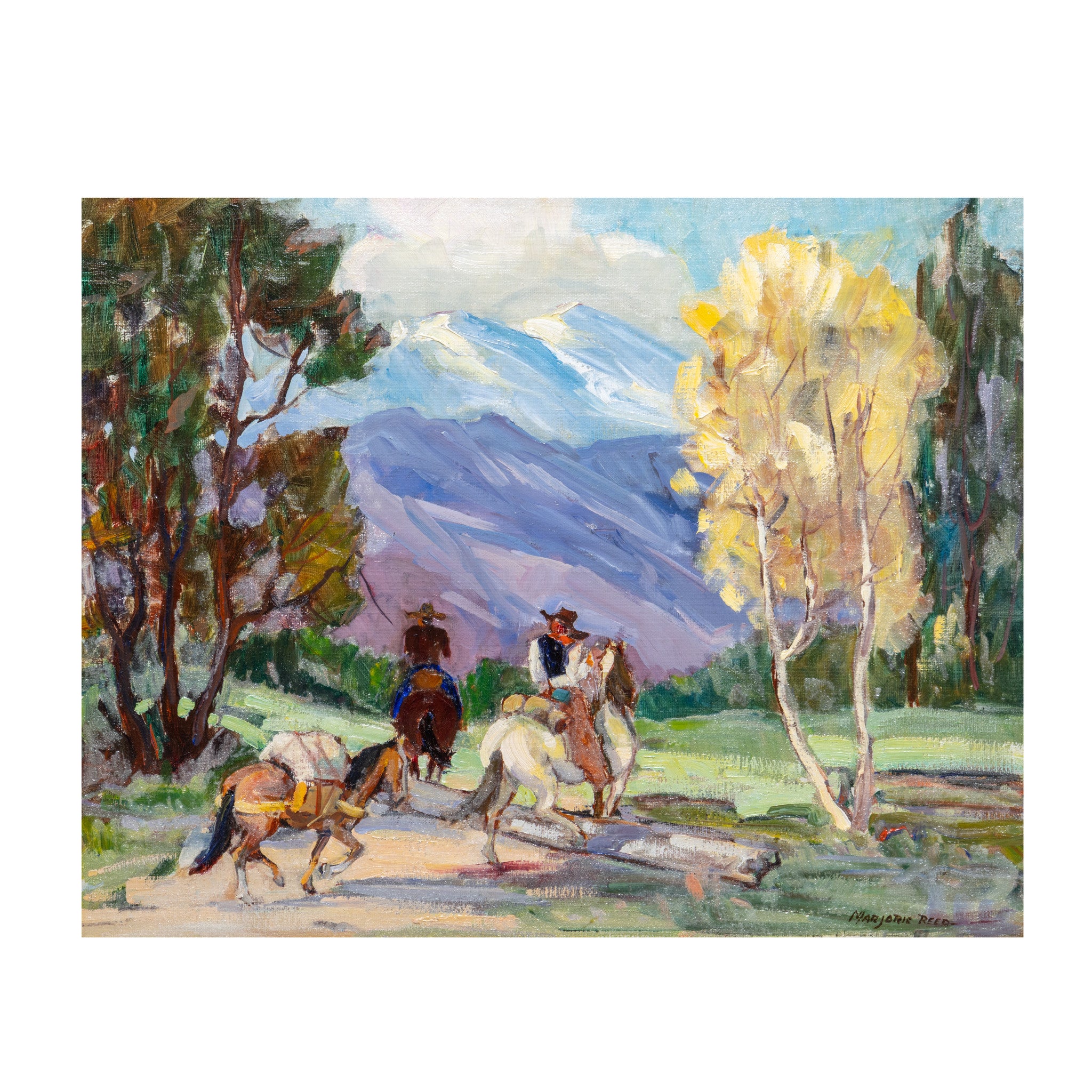 Pack Train by Marjorie Reed, Fine Art, Painting, Native American