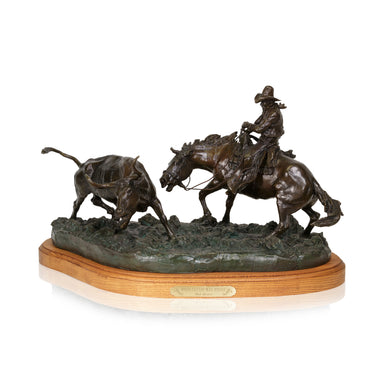 "When Cutting Was Tough" Bronze by Robert Scriver, Fine Art, Bronze, Limited