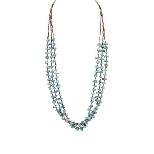 Heishi and Turquoise Beaded Necklace, Jewelry, Necklace, Native