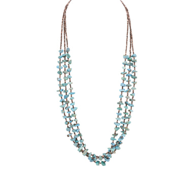 Heishi and Turquoise Beaded Necklace, Jewelry, Necklace, Native