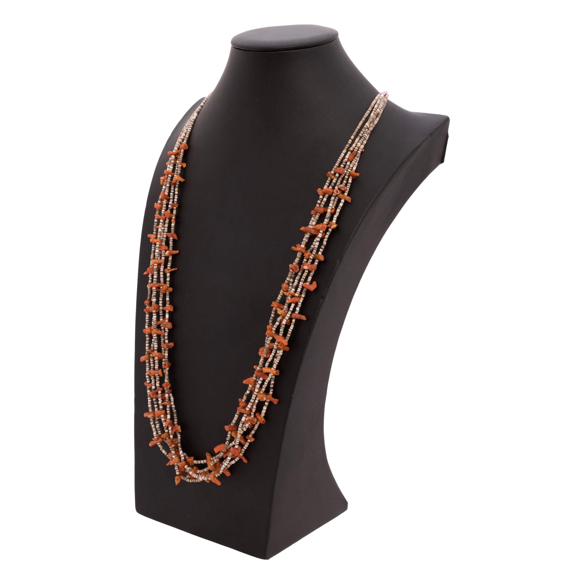 Santo Domingo Heishi and Coral Strand Necklace