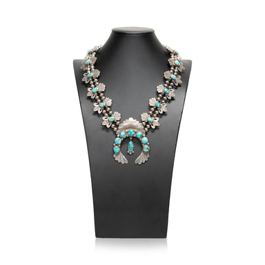 Navajo Turquoise Squash Blossom, Jewelry, Squash Blossom, Native