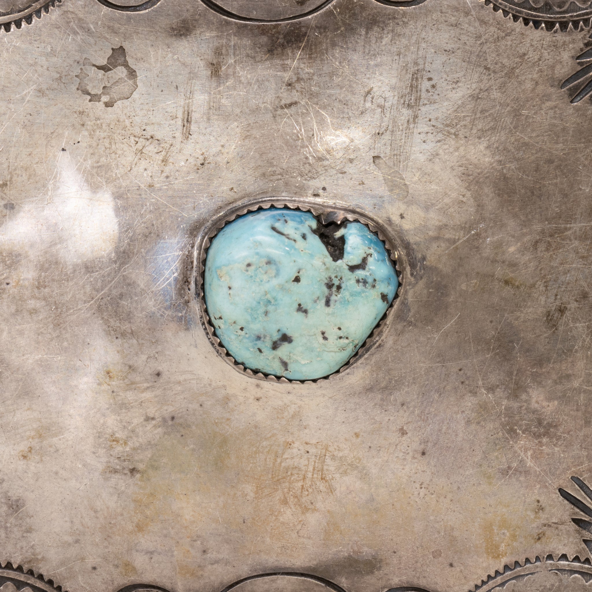 Navajo Kingman Turquoise Belt Buckle