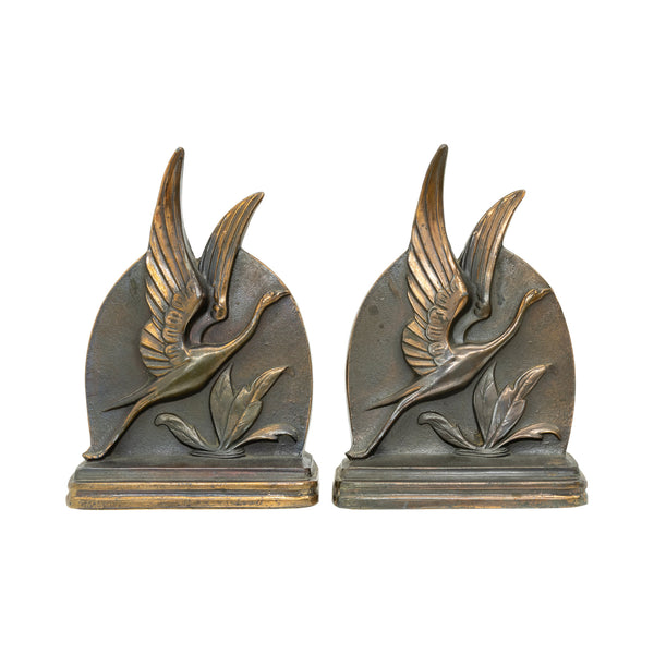 Art Deco Waterfowl Bookends by Dodge,Inc., Furnishings, Decor, Bookend