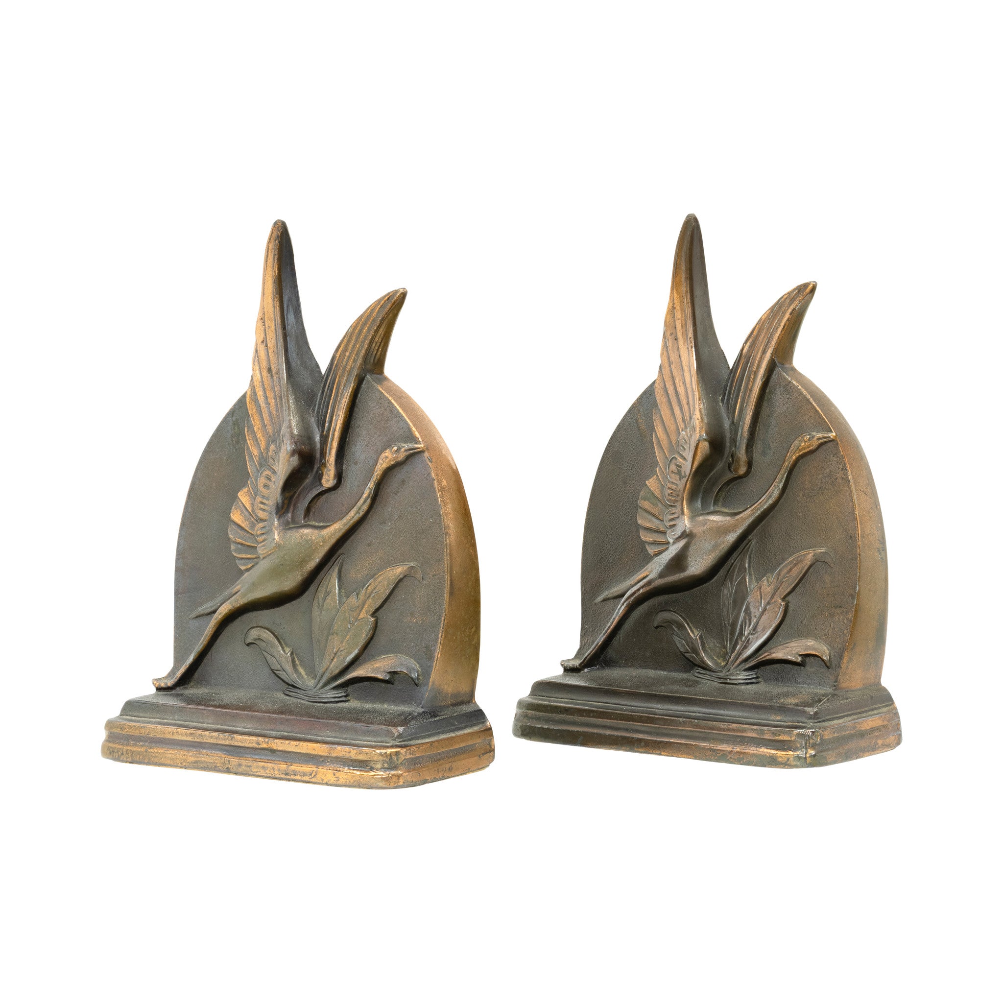 Art Deco Waterfowl Bookends by Dodge,Inc.