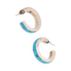 Mexican Turquoise Hoop Earrings