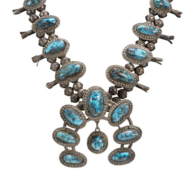 Native Turquoise Squash Blossom, Jewelry, Squash Blossom, Native