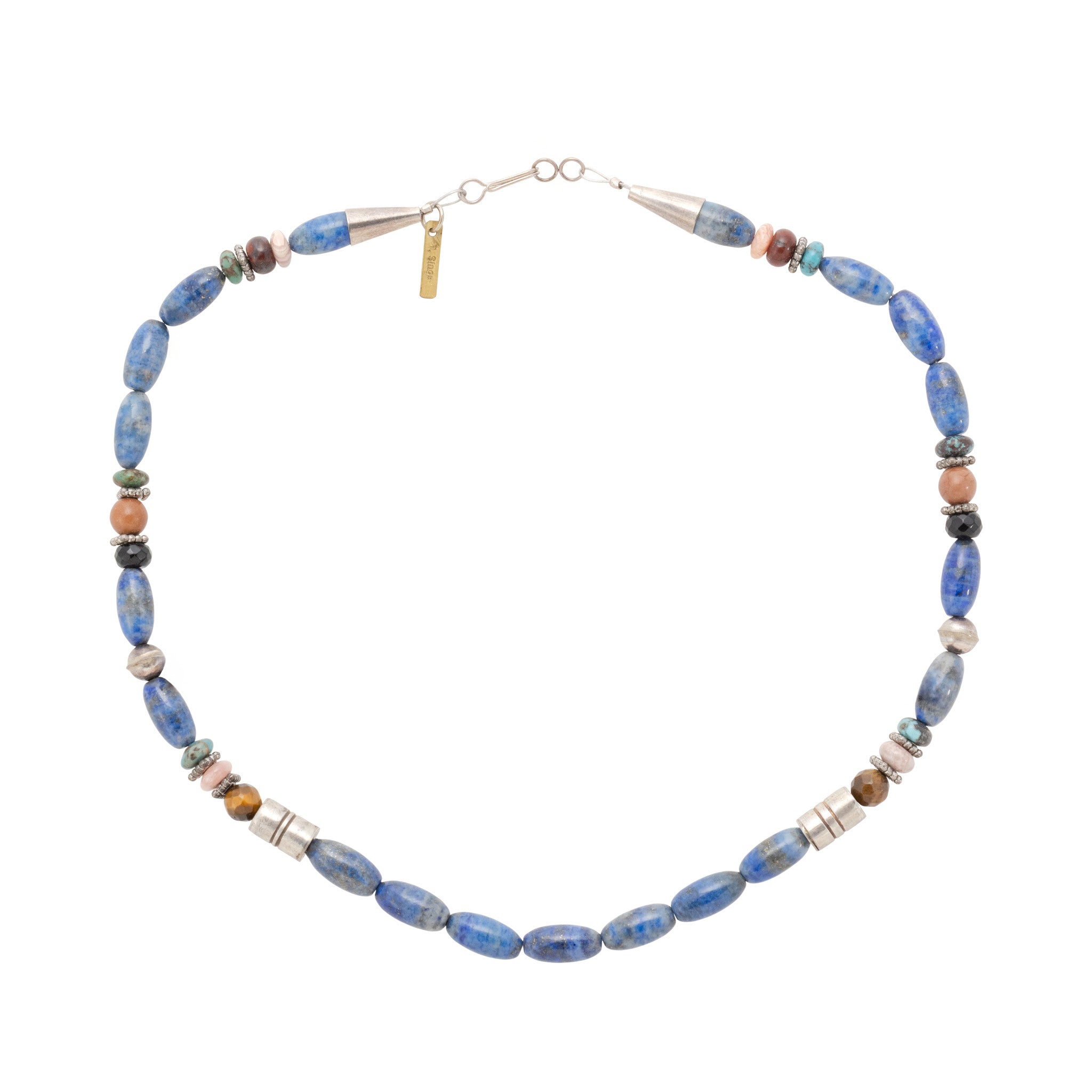 Navajo Lapis Necklace by Tommy Singer, Jewelry, Necklace, Native