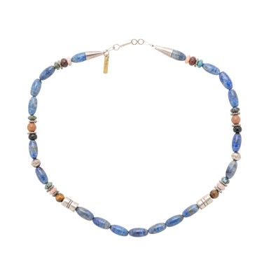 Navajo Lapis Necklace by Tommy Singer, Jewelry, Necklace, Native