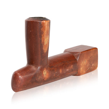 Catlinite T Pipe, Native, Pipe, Catlinite