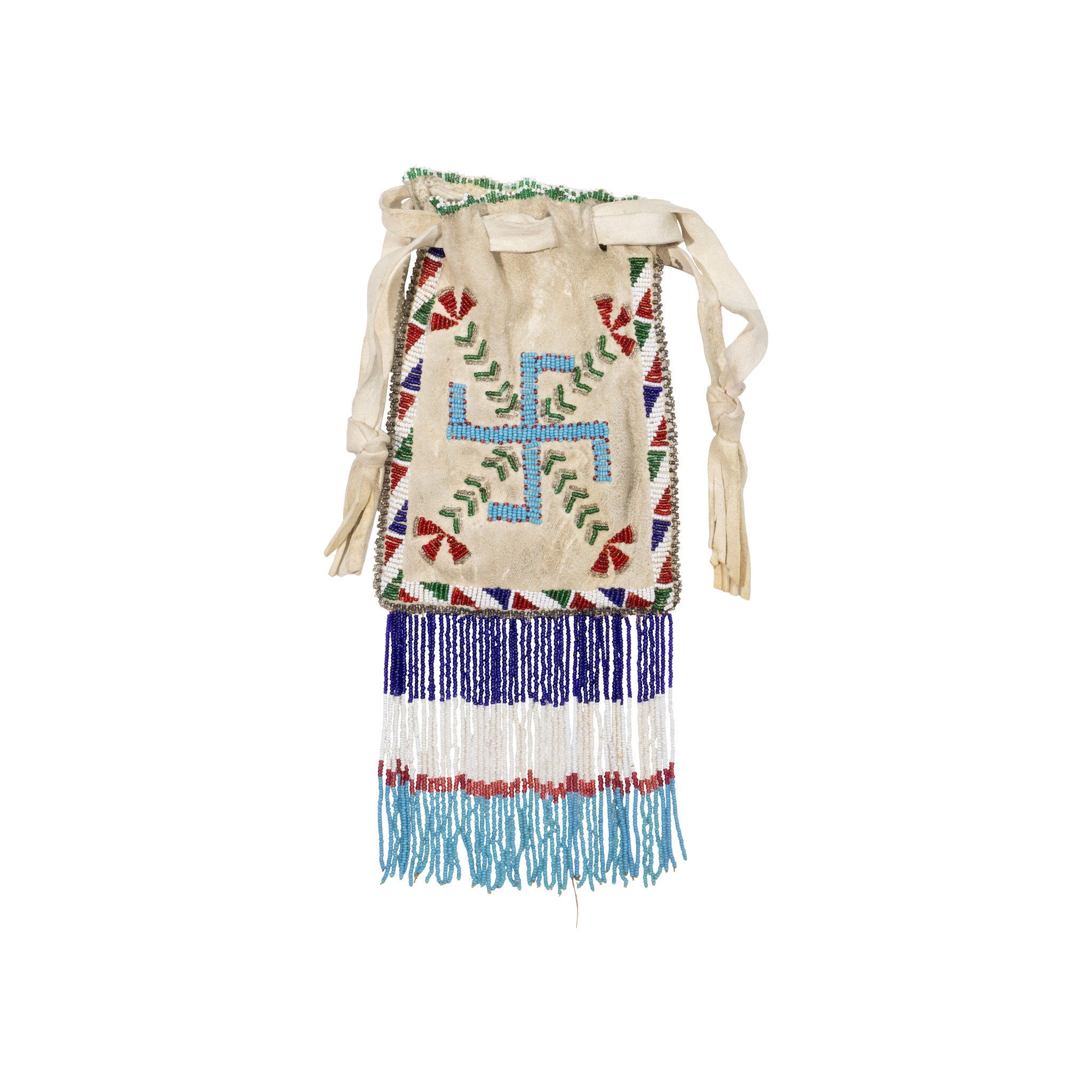 Apache Beaded Pouch, Native, Bag, Pouch