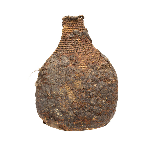 Apache Tus Water Jar, Native, Basketry, Vertical