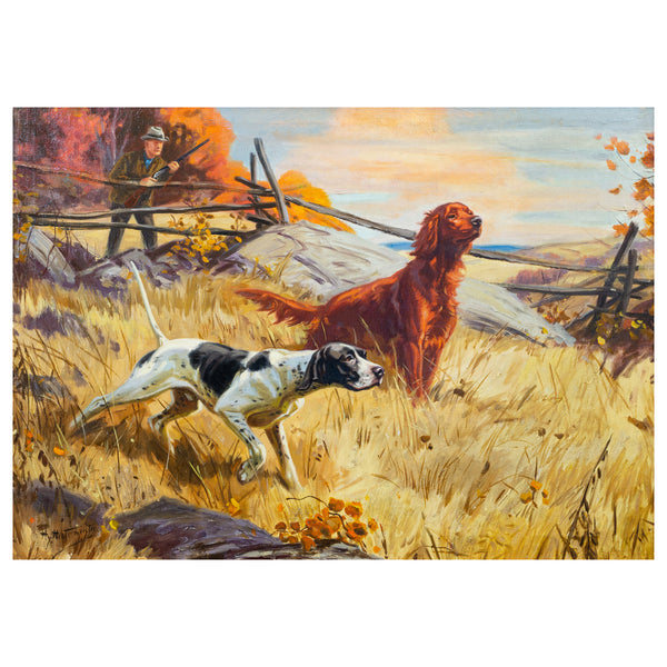 Pointer & Setter by Henry Hintermeister, Fine Art, Painting, Sporting