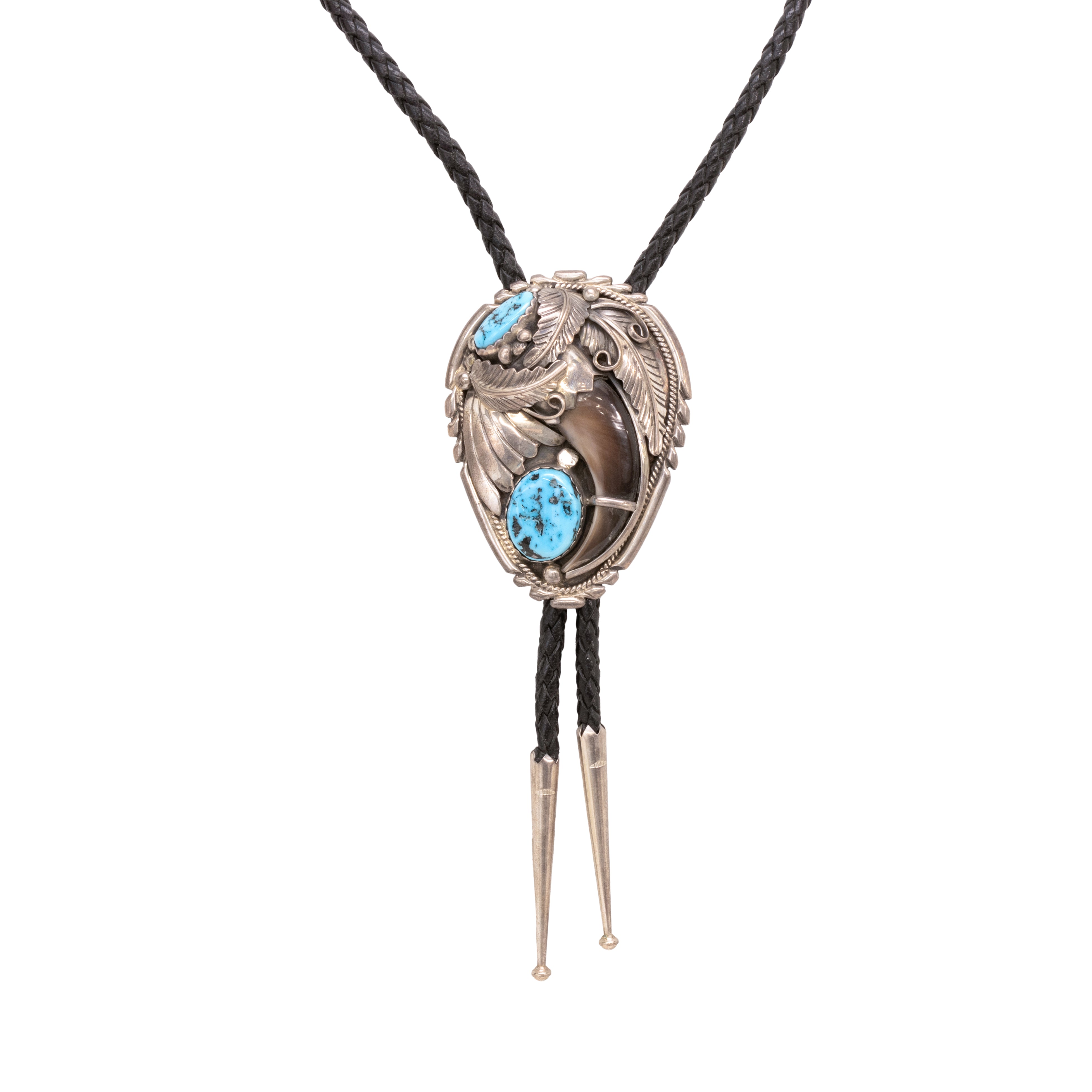 Navajo Bear Claw Bolo, Jewelry, Bolo Necktie, Native