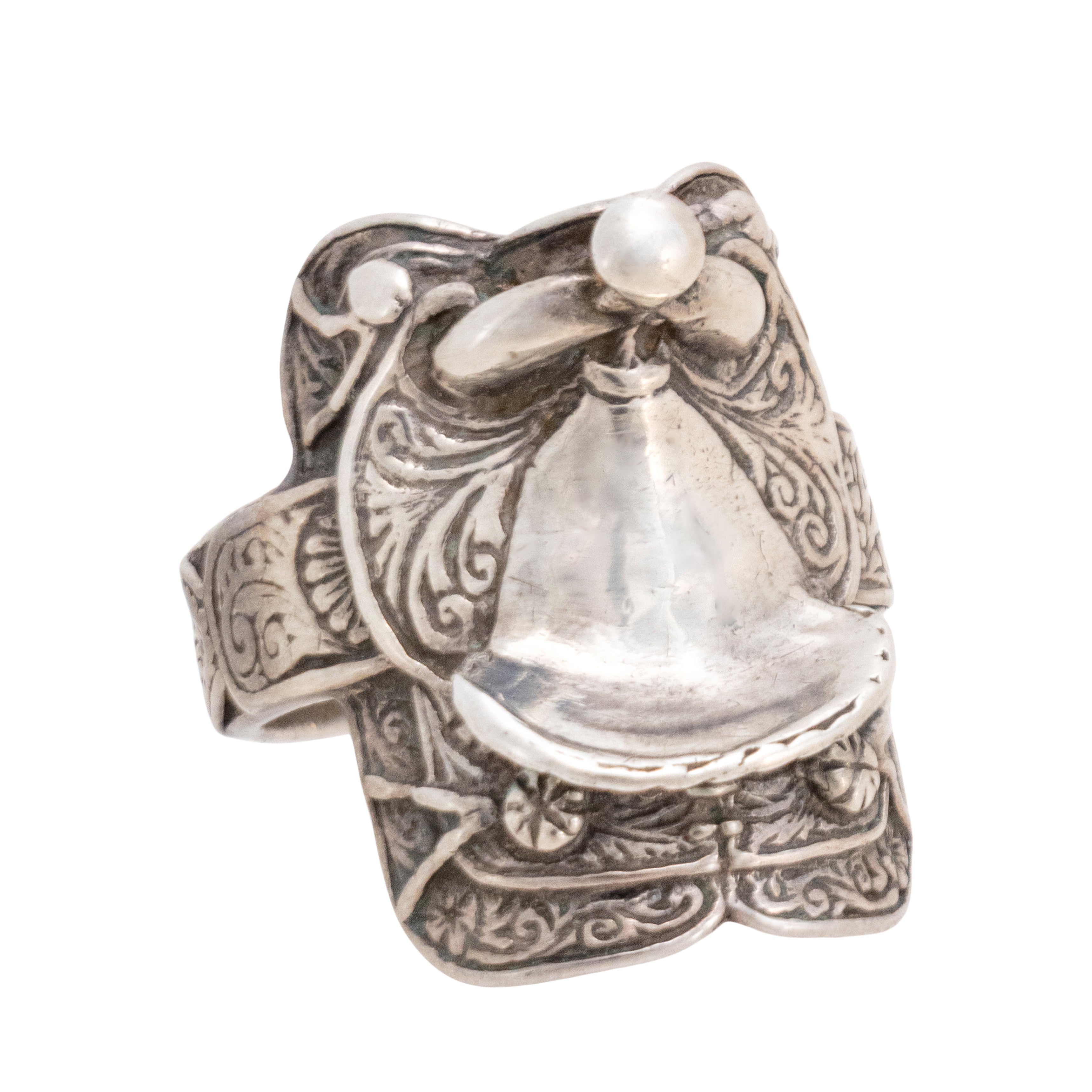 Custom Sterling Silver Saddle Ring, Jewelry, Ring, Estate