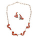 Coral Choker and Earring Set, Jewelry, Set, Southwest