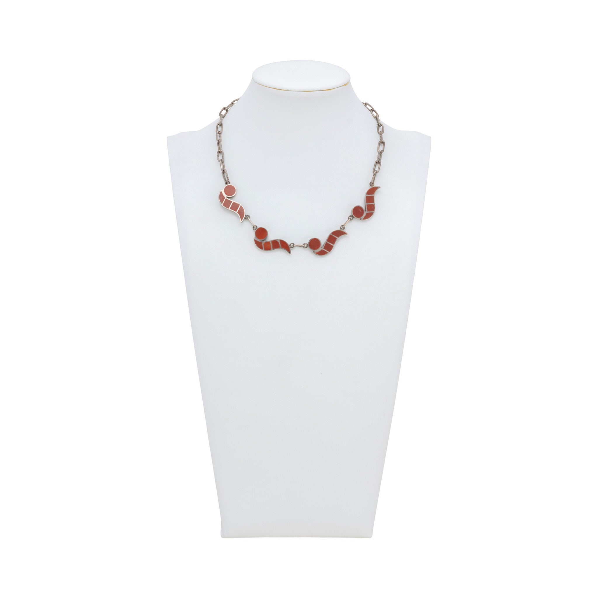 Coral Choker and Earring Set