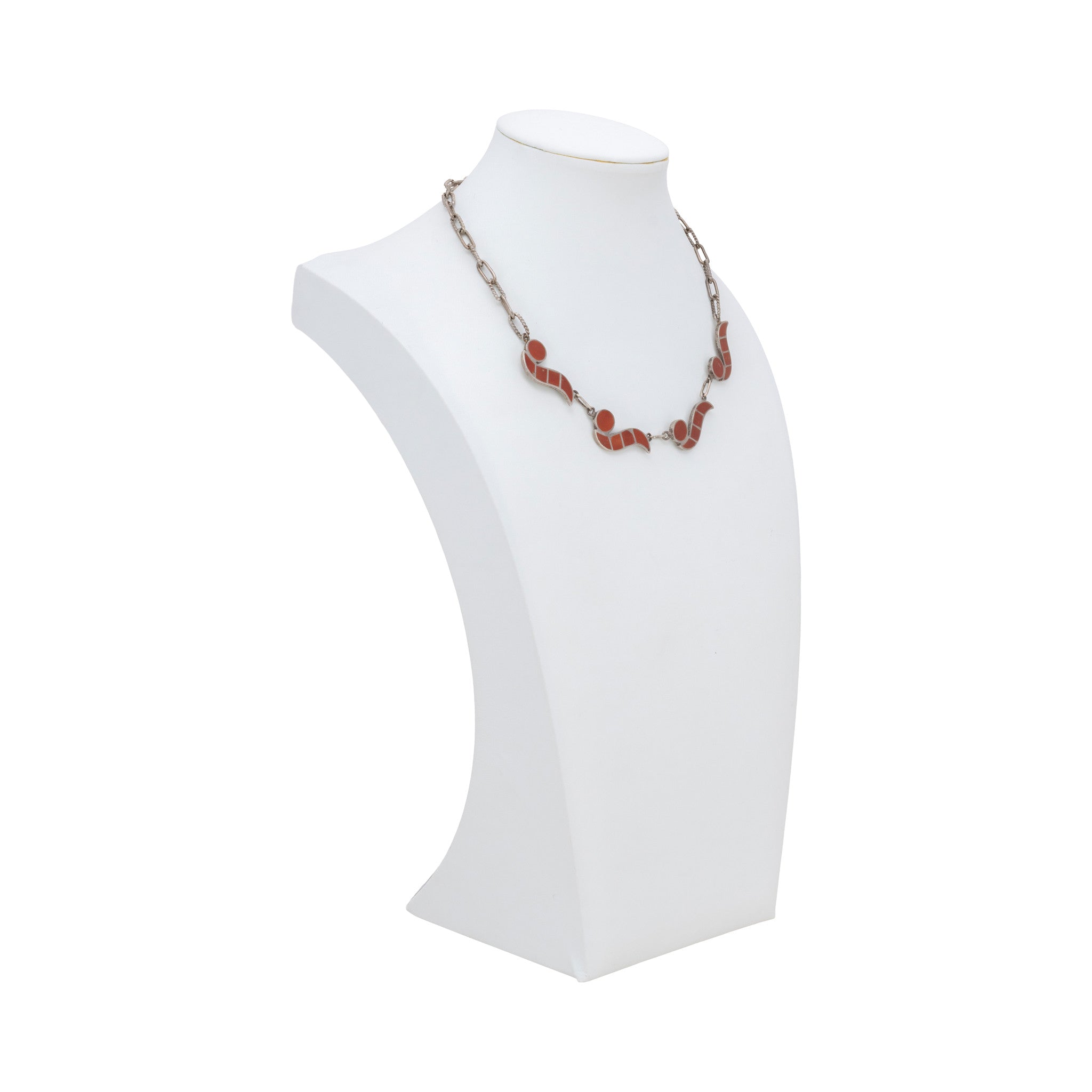 Coral Choker and Earring Set