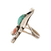 Turquoise and Coral Ring