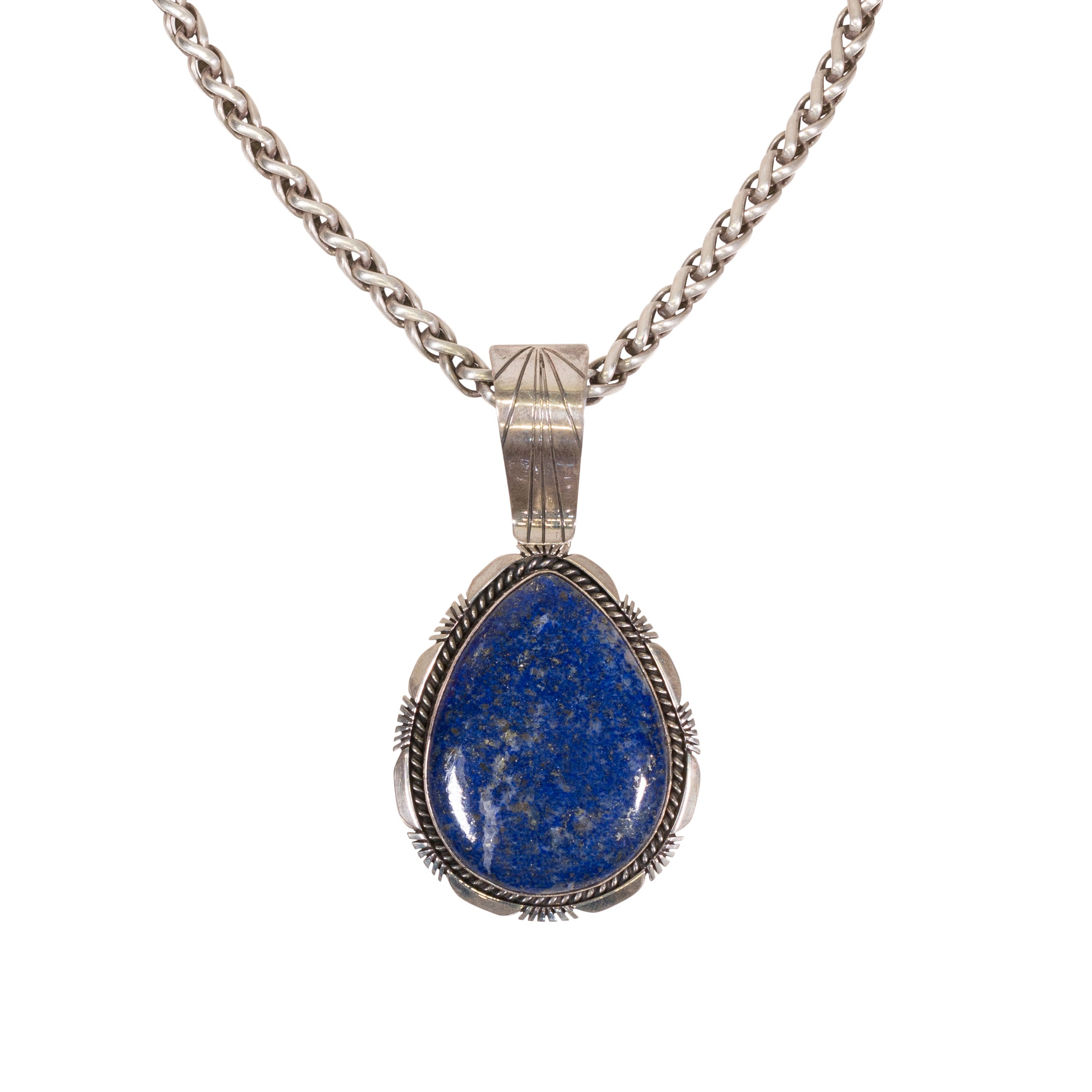 Navajo Lapis Pendant, Jewelry, Necklace, Native