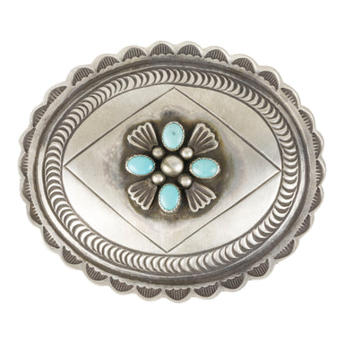 Blue Diamond Turquoise Buckle, Jewelry, Buckle, Native