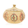 Alaskan Lidded Basket, Native, Basketry, Vertical