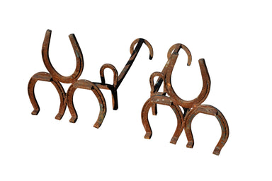 Horseshoe Andirons, Furnishings, Fireplace, Andiron