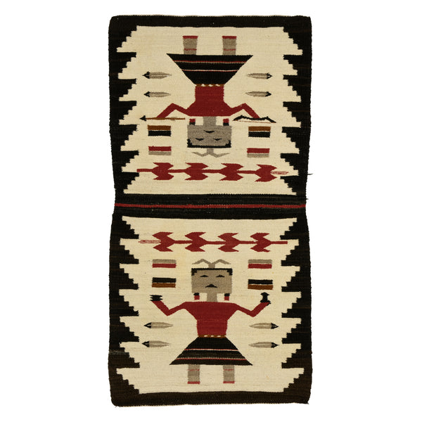 Navajo Double Saddle, Native, Weaving, Double Saddle Blanket