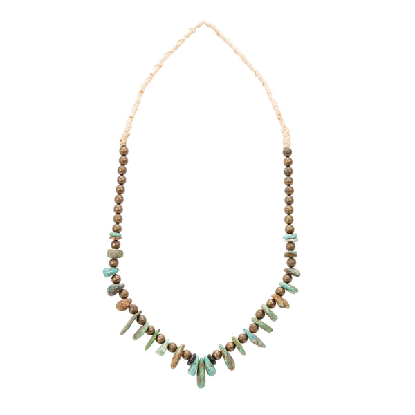 Beaded Turquoise Necklace, Jewelry, Necklace, Native