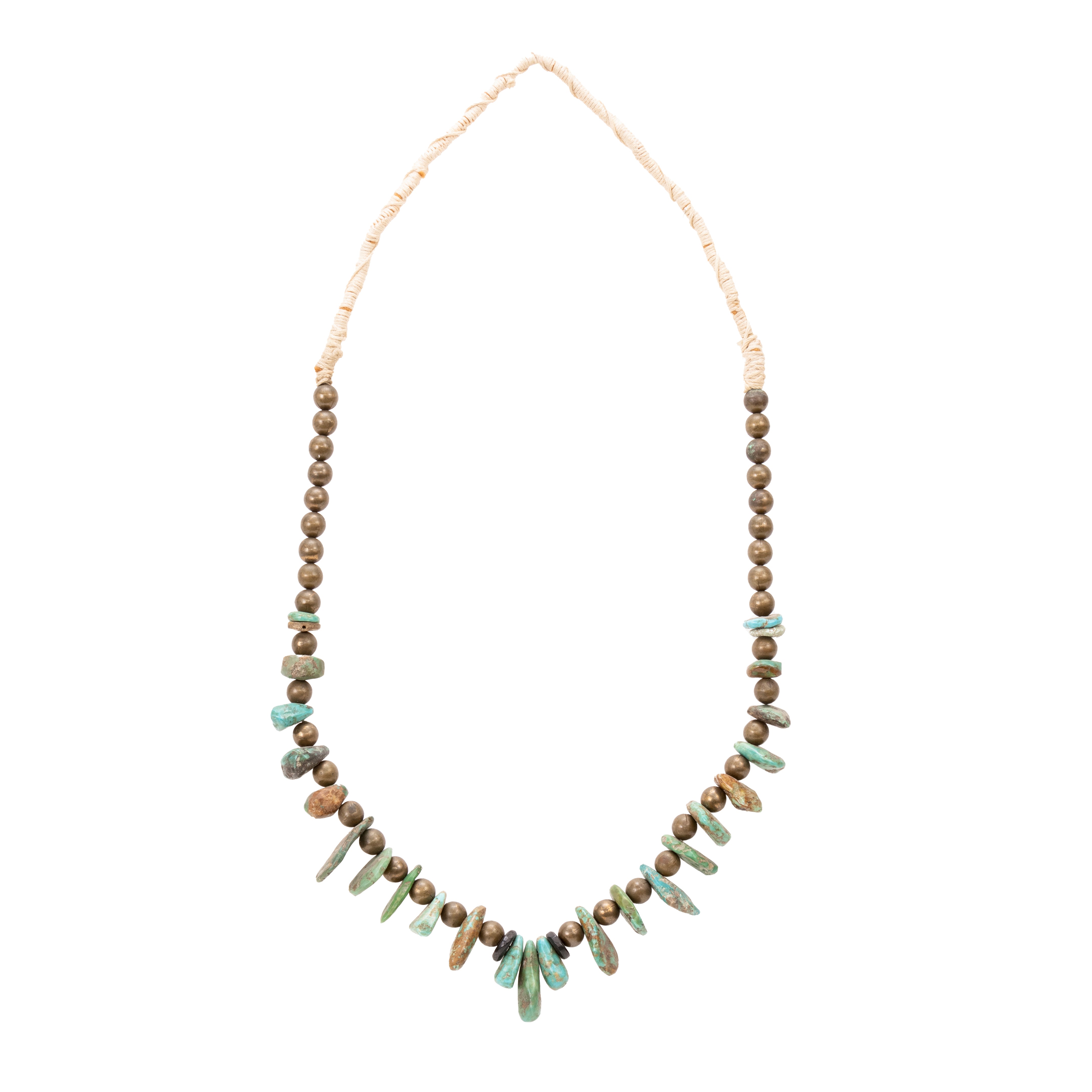 Beaded Turquoise Necklace, Jewelry, Necklace, Native