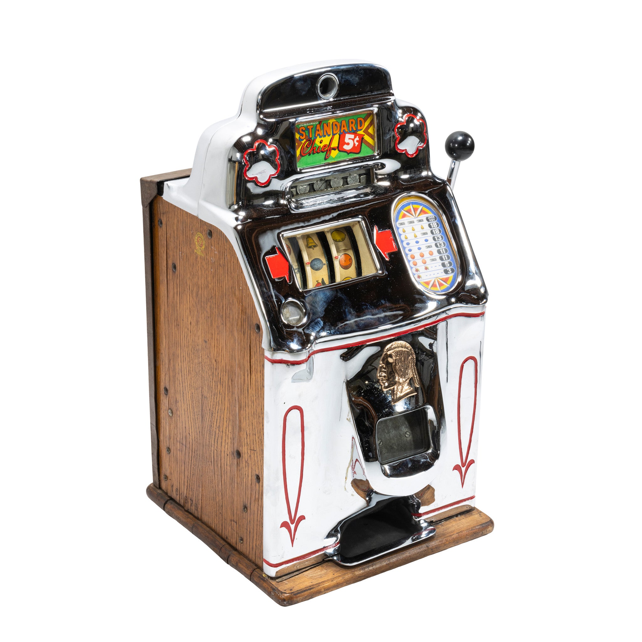 ビンテージ50s ハーレクイン　ジェスチャー　S&P ミッドセンチュリー Jennings Slot Machine — Cisco's Gallery