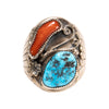 Coral and Turquoise Ring